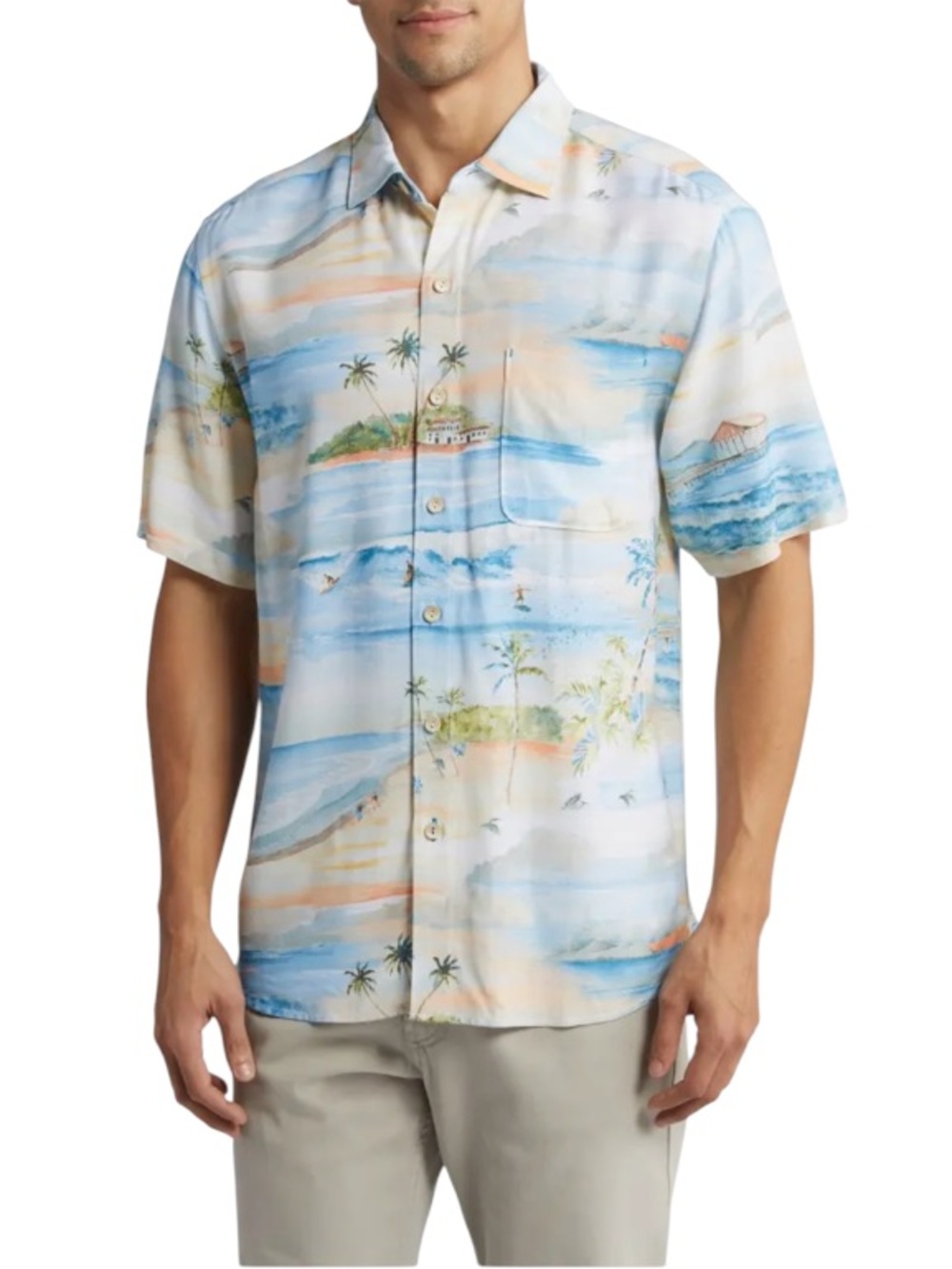 Tommy Bahama Veracruz Cay Isle Vista Short-Sleeve Tropical Shirt Size XXL